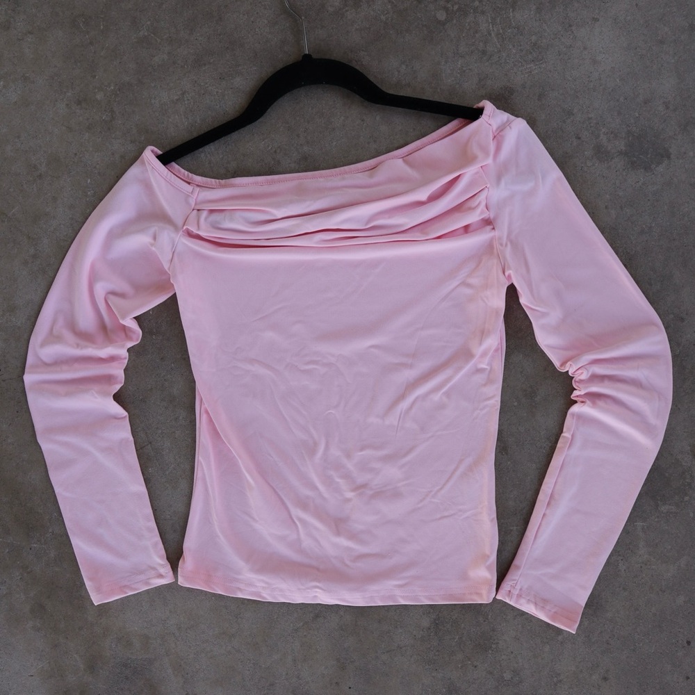 Elegant Pink Off-Shoulder Women's Top